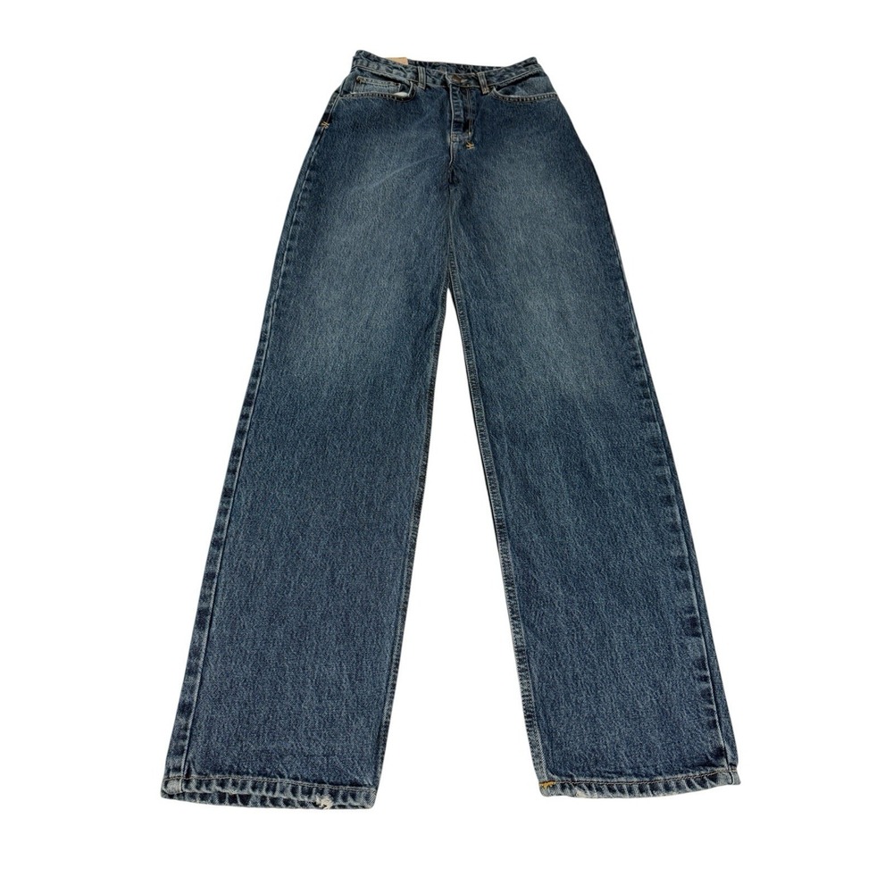 Ksubi Women's Playback Super High Rise Relaxed Full Length Blue Size 27 Jean NWT